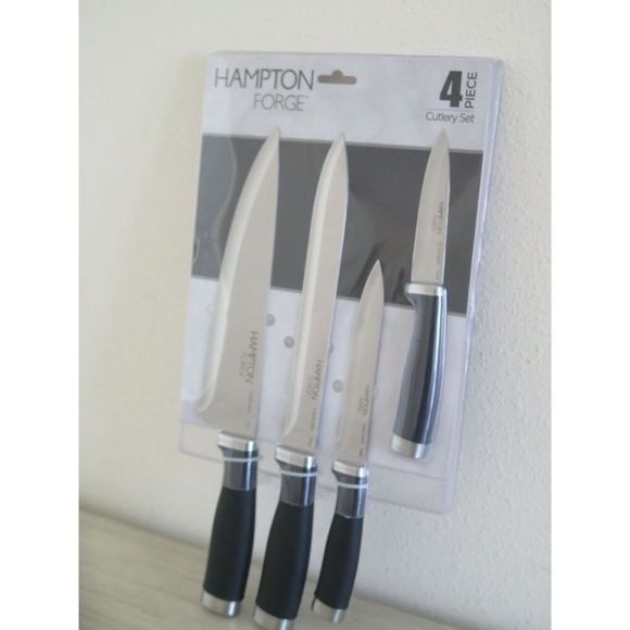 Hampton Forge Silver/Black 4 Piece Stainless Steel Cutlery Set - Picture 6 of 7